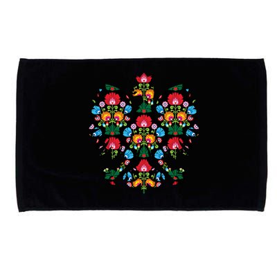 Polish Eagle Poland Wycinanki Emblem Polish Folk Art Fest Gift Microfiber Hand Towel