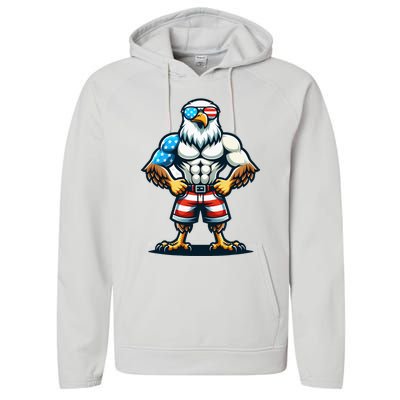 Patriotic Eagle Performance Fleece Hoodie