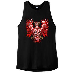 Polish Eagle Poland Polska Polish Eagle Polish Flag Ladies PosiCharge Tri-Blend Wicking Tank