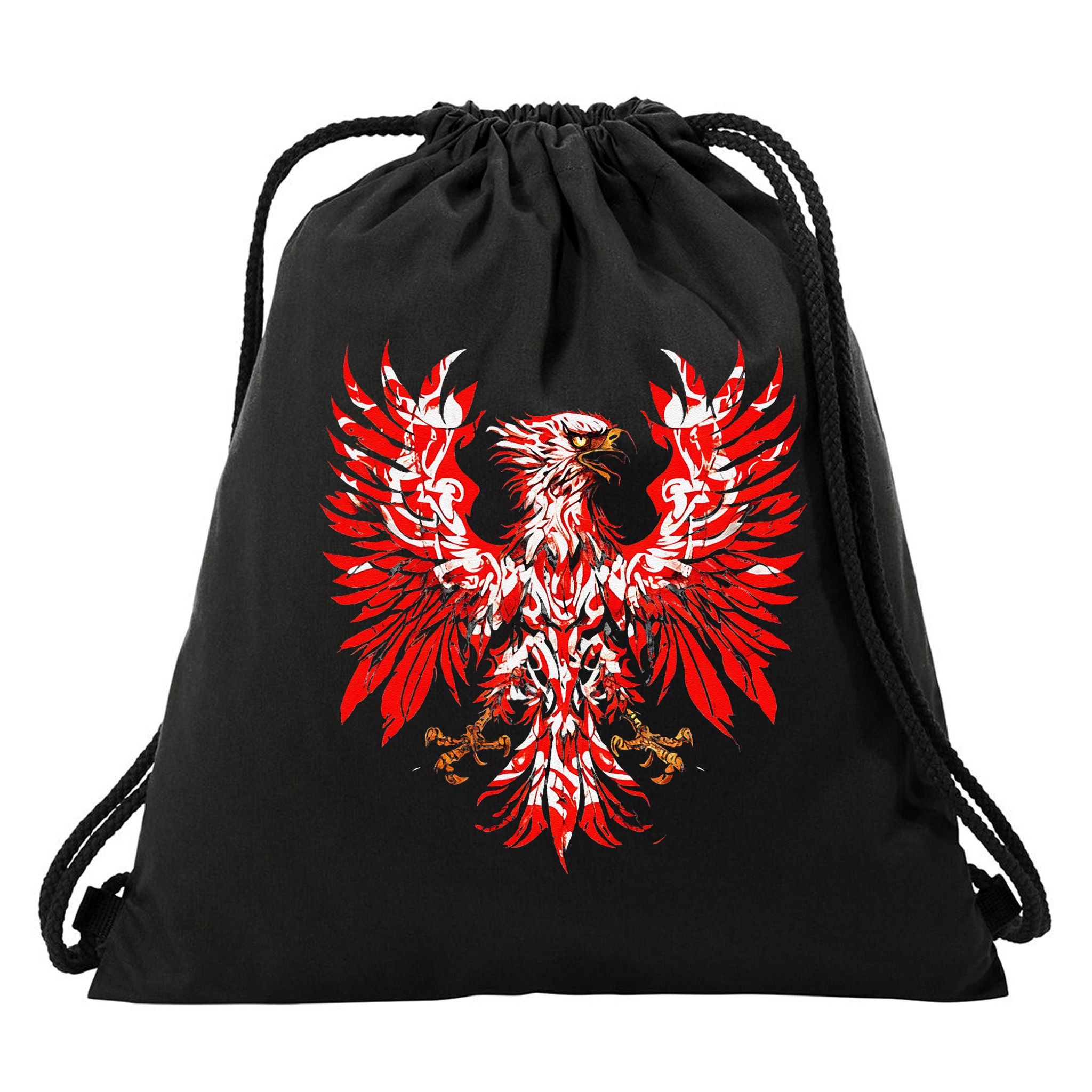 Polish Eagle Poland Polska Polish Eagle Polish Flag Drawstring Bag