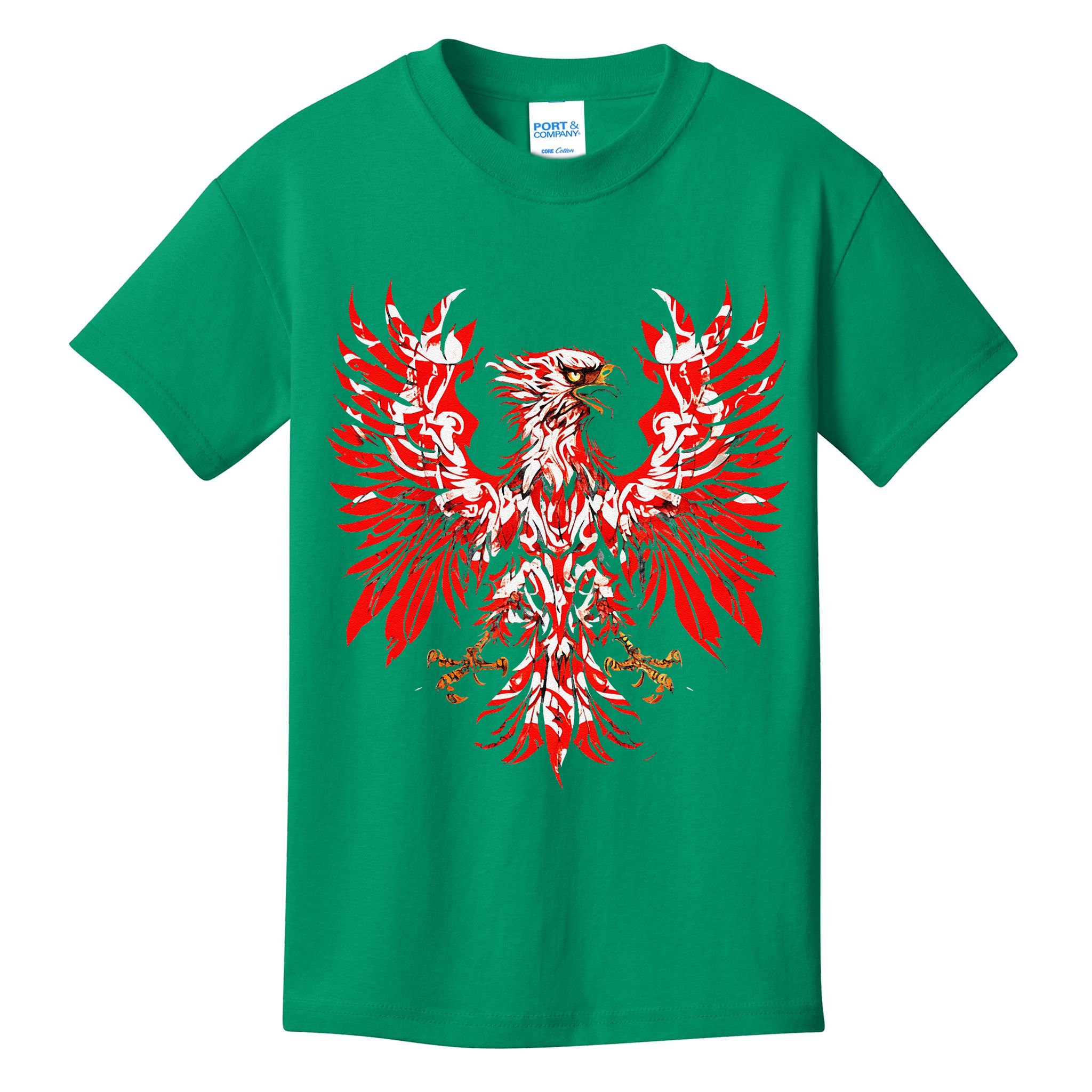 Polish Eagle Poland Polska Polish Eagle Polish Flag Kids T-Shirt