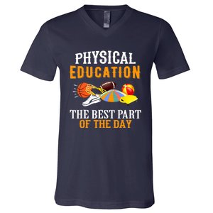 Physical Education PE The Best Part Of The Day V-Neck T-Shirt