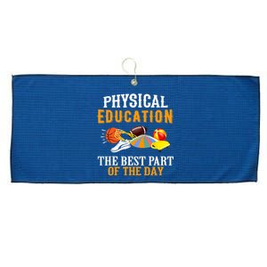 Physical Education PE The Best Part Of The Day Large Microfiber Waffle Golf Towel