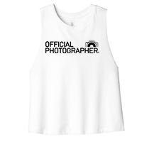 Photographer Event Photography Gift Women's Racerback Cropped Tank