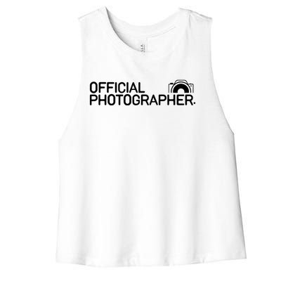 Photographer Event Photography Gift Women's Racerback Cropped Tank