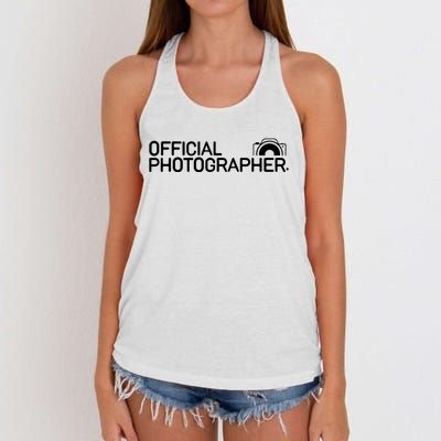 Photographer Event Photography Gift Women's Knotted Racerback Tank