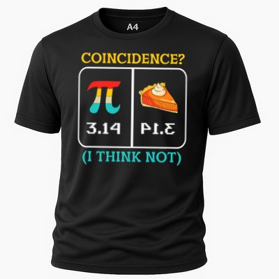 Pi Equals Pie Coincidence Happy Pi Day Mathematics Cooling Performance Crew T-Shirt