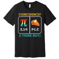 Pi Equals Pie Coincidence Happy Pi Day Mathematics Premium T-Shirt