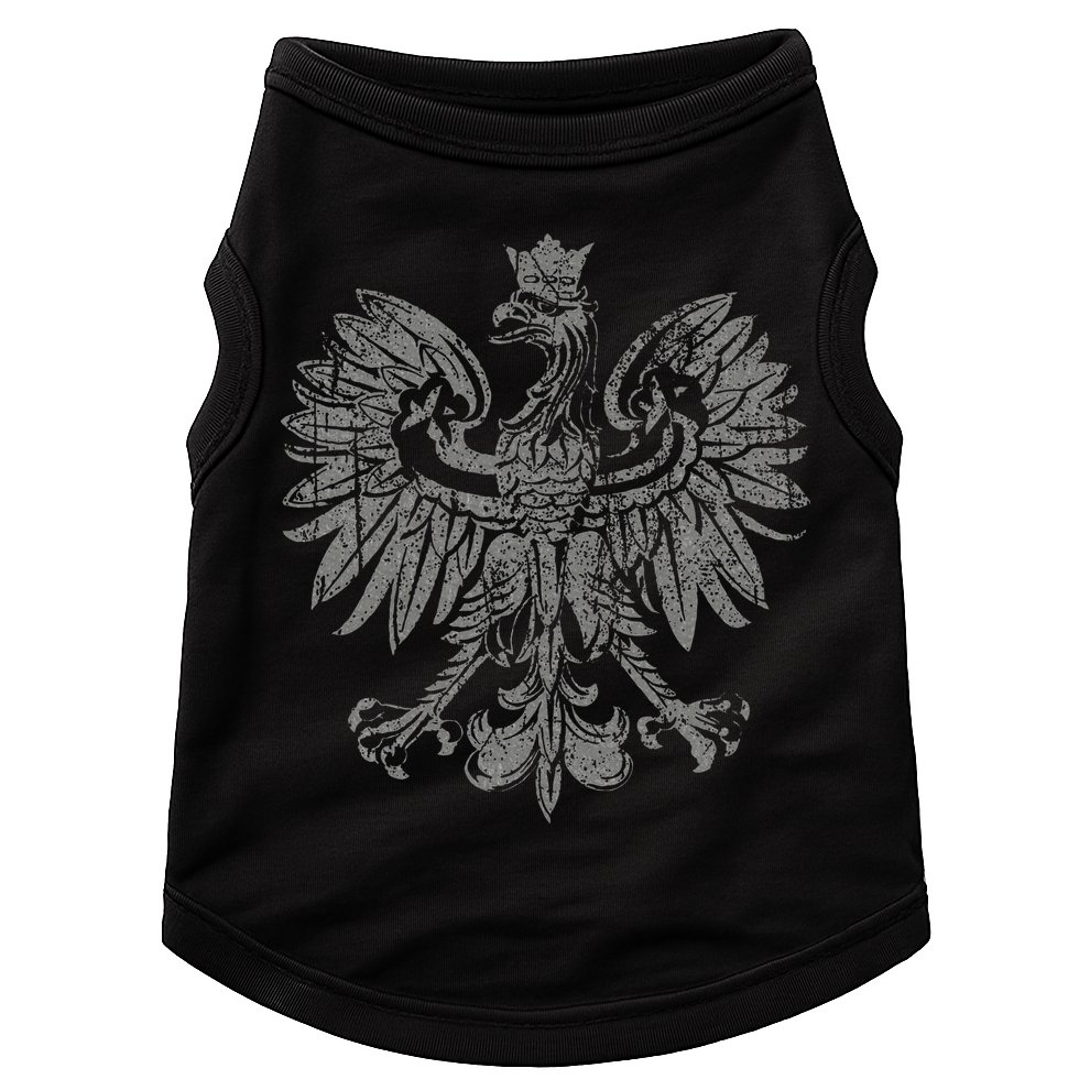 Polish Eagle Poland Coat Of Arms Polish Pride Retro Flag Doggie Tank