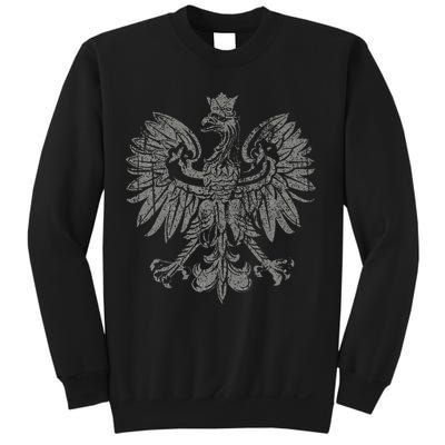 Polish Eagle Poland Coat Of Arms Polish Pride Retro Flag Sweatshirt