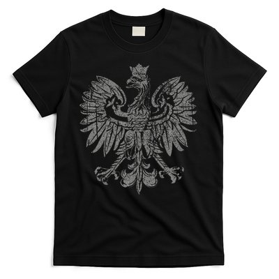 Polish Eagle Poland Coat Of Arms Polish Pride Retro Flag T-Shirt