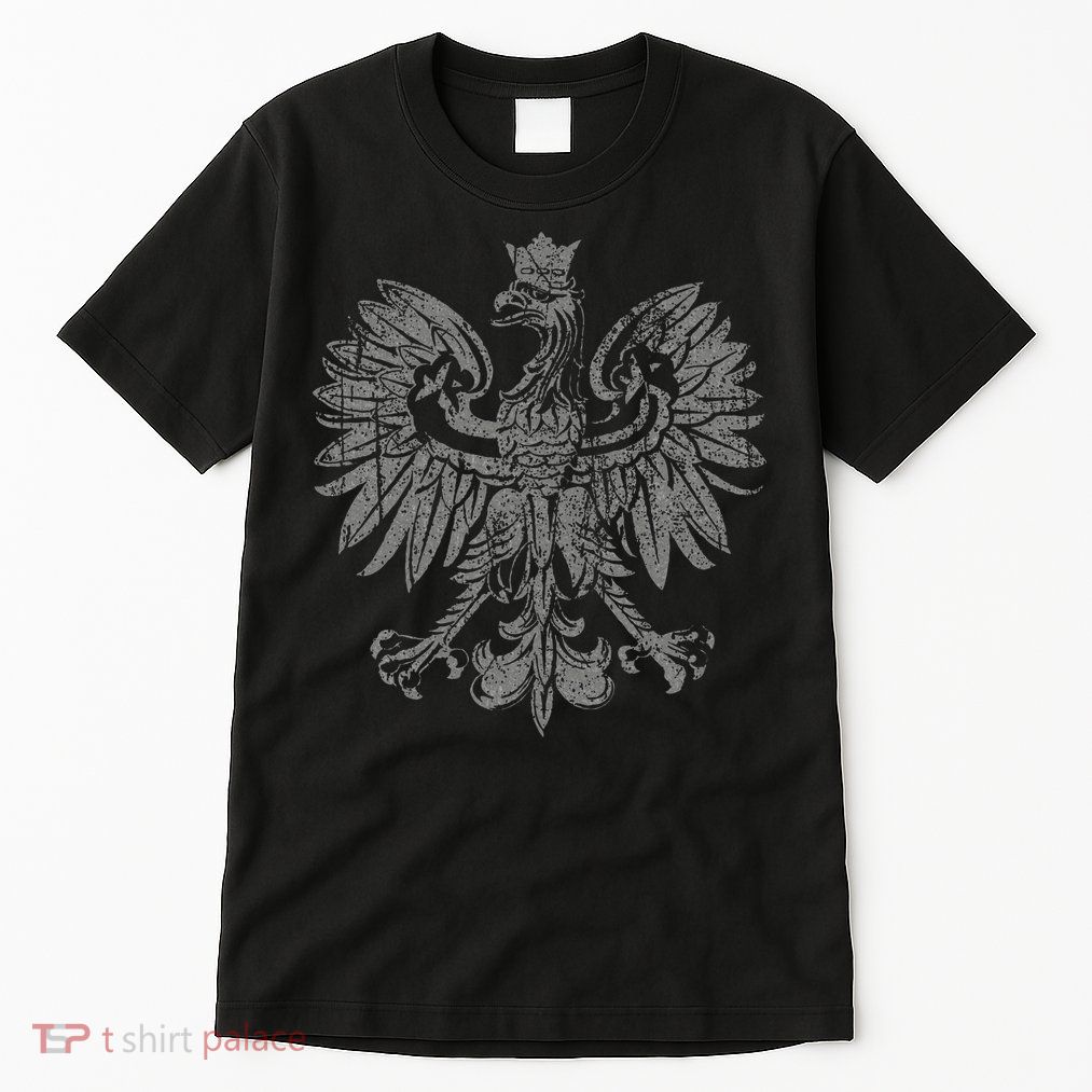Polish Eagle Poland Coat Of Arms Polish Pride Retro Flag Tall T-Shirt