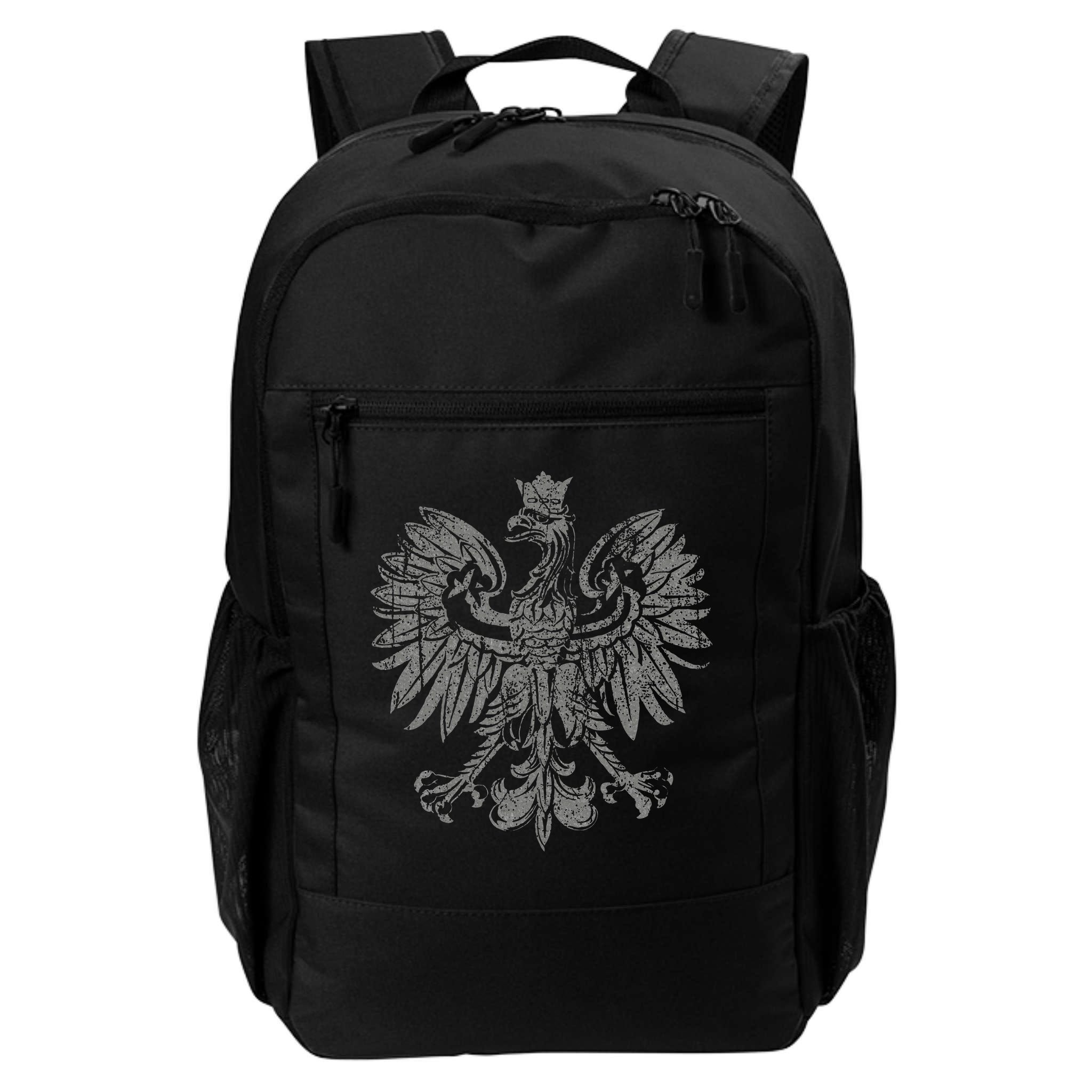 Polish Eagle Poland Coat Of Arms Polish Pride Retro Flag Backpack