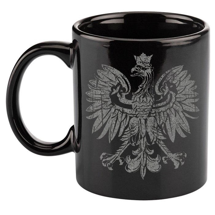 Polish Eagle Poland Coat Of Arms Polish Pride Retro Flag 11oz C Handle Ceramic Mug