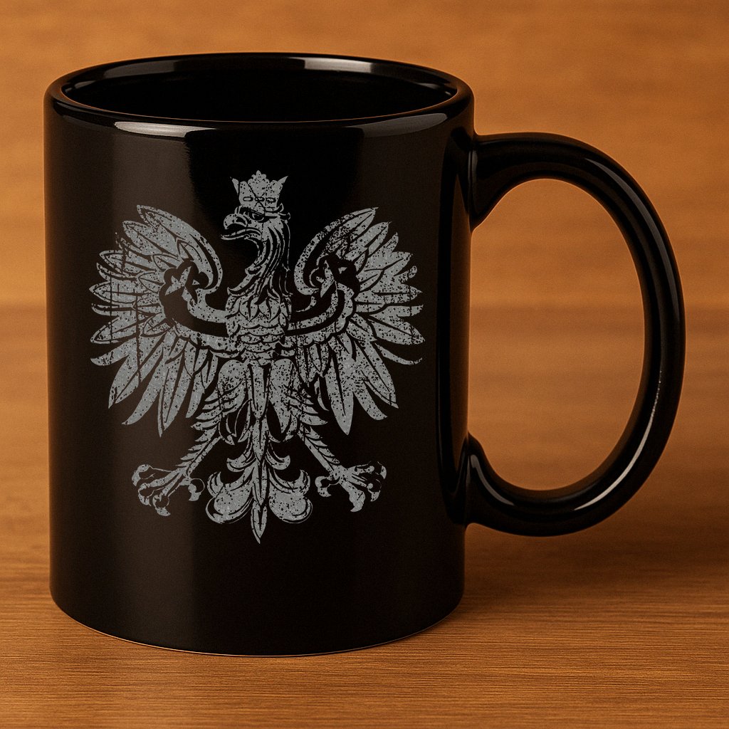 Polish Eagle Poland Coat Of Arms Polish Pride Retro Flag 11oz C Handle Ceramic Mug