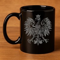Polish Eagle Poland Coat Of Arms Polish Pride Retro Flag 11oz C Handle Ceramic Mug