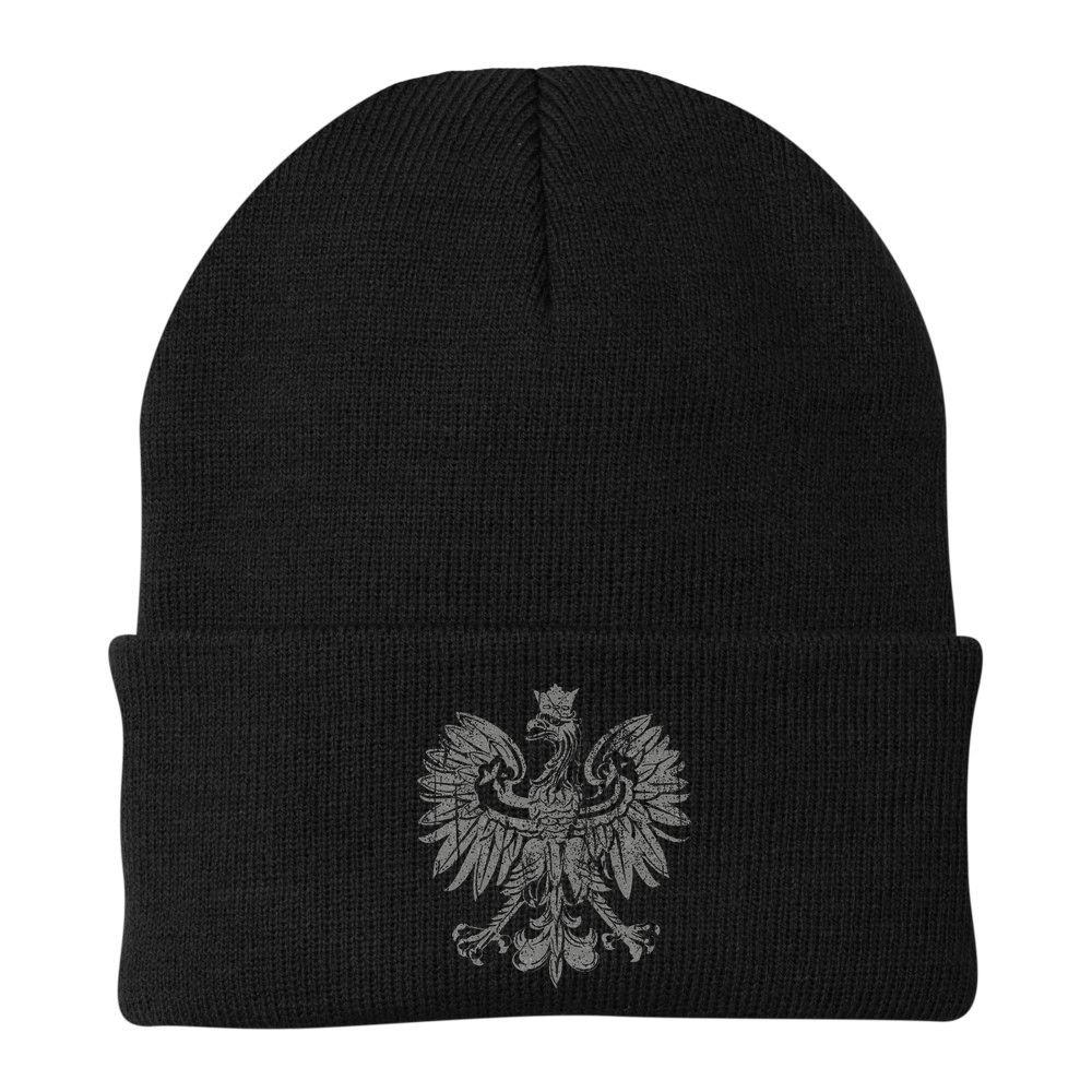 Polish Eagle Poland Coat Of Arms Polish Pride Retro Flag Beanie