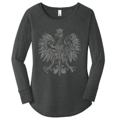 Polish Eagle Poland Coat Of Arms Polish Pride Retro Flag Women's Perfect Tri Tunic Long Sleeve Shirt