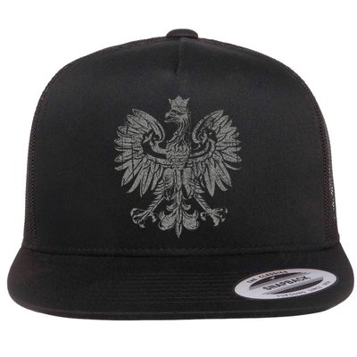 Polish Eagle Poland Coat Of Arms Polish Pride Retro Flag Flatbill Hat