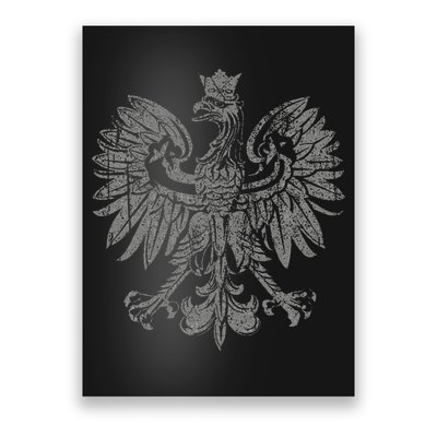 Polish Eagle Poland Coat Of Arms Polish Pride Retro Flag Poster