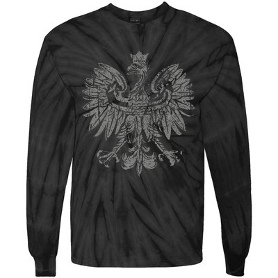 Polish Eagle Poland Coat Of Arms Polish Pride Retro Flag Tie-Dye Long Sleeve Shirt