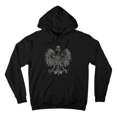 Polish Eagle Poland Coat Of Arms Polish Pride Retro Flag Tall Hoodie