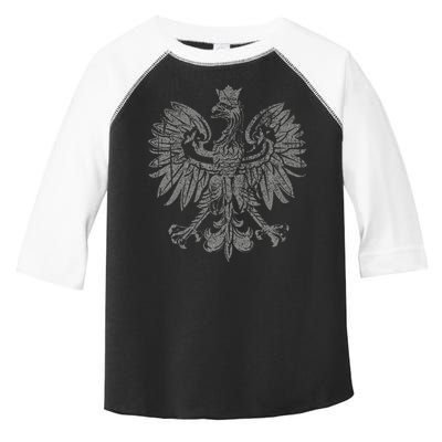 Polish Eagle Poland Coat Of Arms Polish Pride Retro Flag Toddler Fine Jersey T-Shirt