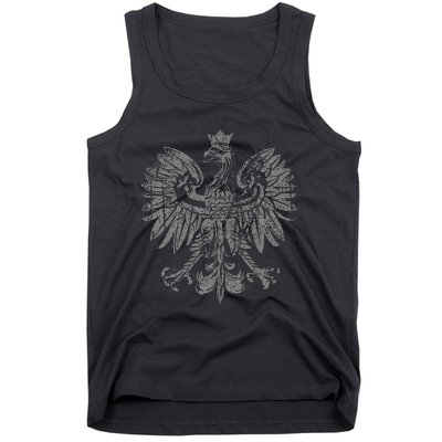 Polish Eagle Poland Coat Of Arms Polish Pride Retro Flag Tank Top