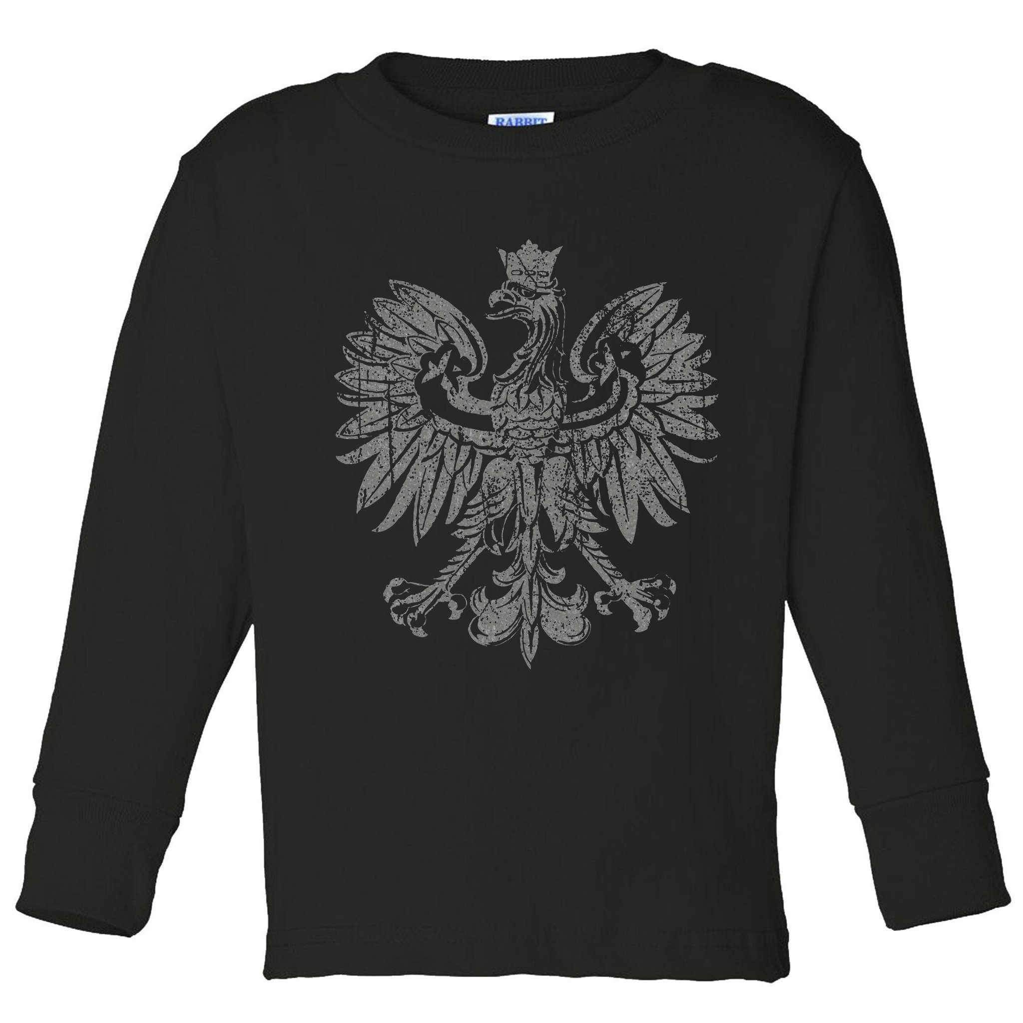 Polish Eagle Poland Coat Of Arms Polish Pride Retro Flag Toddler Long Sleeve Shirt