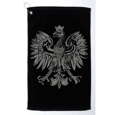 Polish Eagle Poland Coat Of Arms Polish Pride Retro Flag Golf Towel