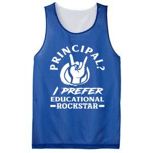 Principal Educational Rockstar School Funny Principal Funny Gift Mesh Reversible Basketball Jersey Tank