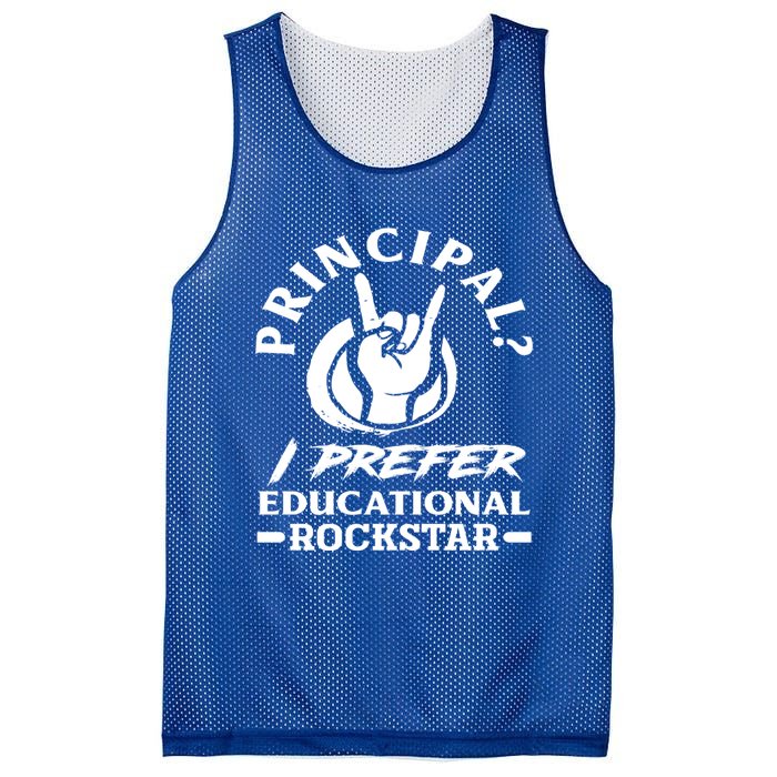 Principal Educational Rockstar School Funny Principal Funny Gift Mesh Reversible Basketball Jersey Tank