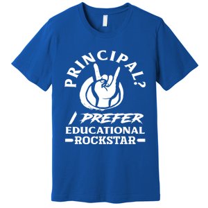 Principal Educational Rockstar School Funny Principal Funny Gift Premium T-Shirt