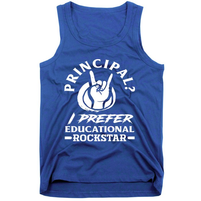 Principal Educational Rockstar School Funny Principal Funny Gift Tank Top