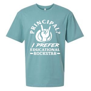 Principal Educational Rockstar School Funny Principal Funny Gift Sueded Cloud Jersey T-Shirt