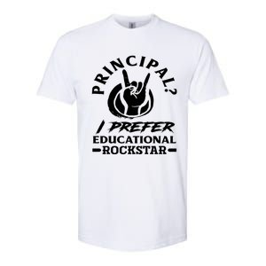 Principal Educational Rockstar School Funny Principal Funny Gift Softstyle CVC T-Shirt