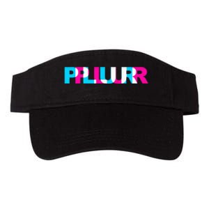 Plur Edm Rave Optical Illusion Glitch Dance Music Festival Valucap Bio-Washed Visor