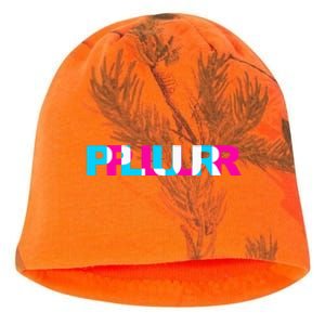 Plur Edm Rave Optical Illusion Glitch Dance Music Festival Kati - Camo Knit Beanie