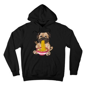 Pug Eating Ramen Hoodie