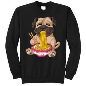 Pug Eating Ramen Sweatshirt