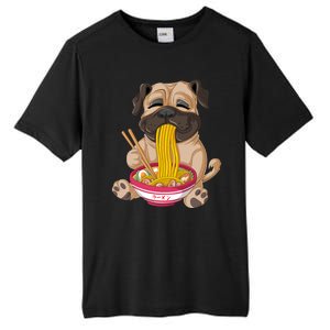 Pug Eating Ramen Tall Fusion ChromaSoft Performance T-Shirt