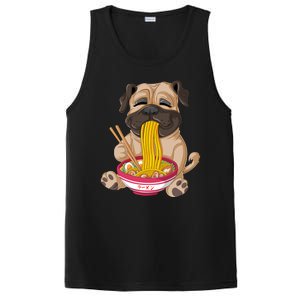 Pug Eating Ramen PosiCharge Competitor Tank