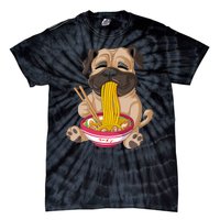 Pug Eating Ramen Tie-Dye T-Shirt