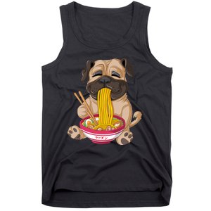 Pug Eating Ramen Tank Top