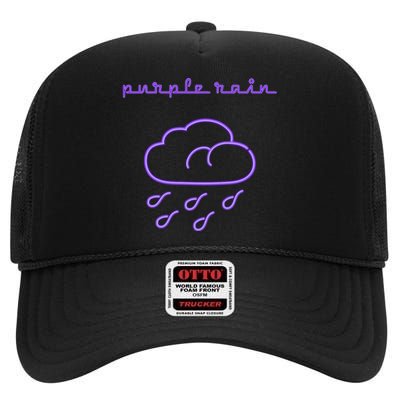 Purple Electric Rain High Crown Mesh Back Trucker Hat