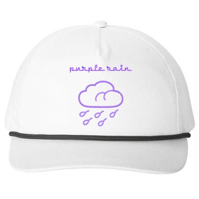 Purple Electric Rain Snapback Five-Panel Rope Hat