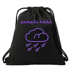 Purple Electric Rain Drawstring Bag