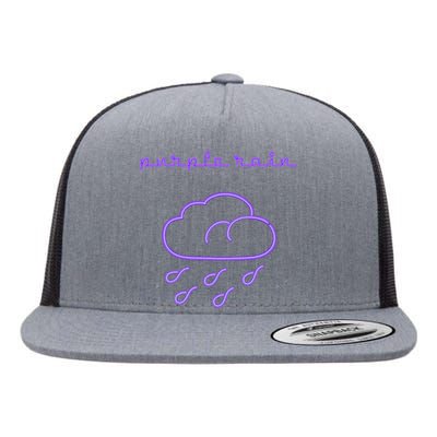 Purple Electric Rain Flat Bill Trucker Hat