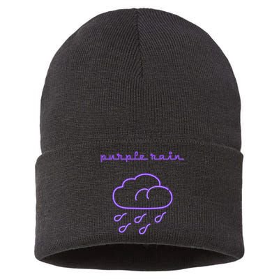 Purple Electric Rain Sustainable Knit Beanie