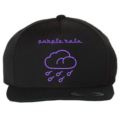 Purple Electric Rain Wool Snapback Cap